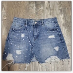 Angel Kiss distressed beaded skirt size medium